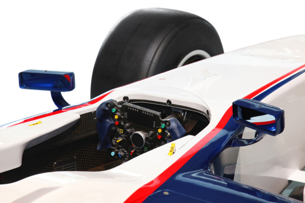 A closer look inside the racing car