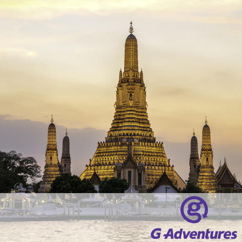 Wat Arun Temple at sunset in Bangkok, Thailand