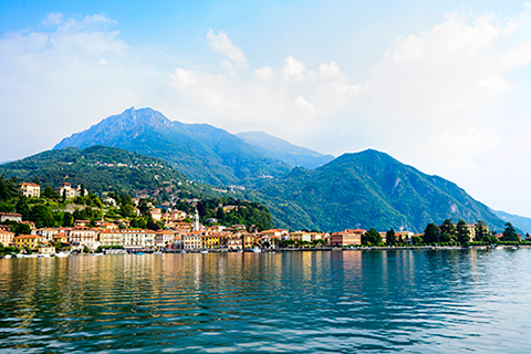 The town of Menaggio on the shore of Lake Como