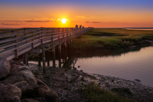 boardwalk over marsh at Cape Cod