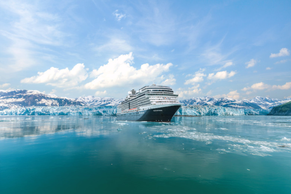 Holland America Line Cruiseship sailing in Alaskan Waters