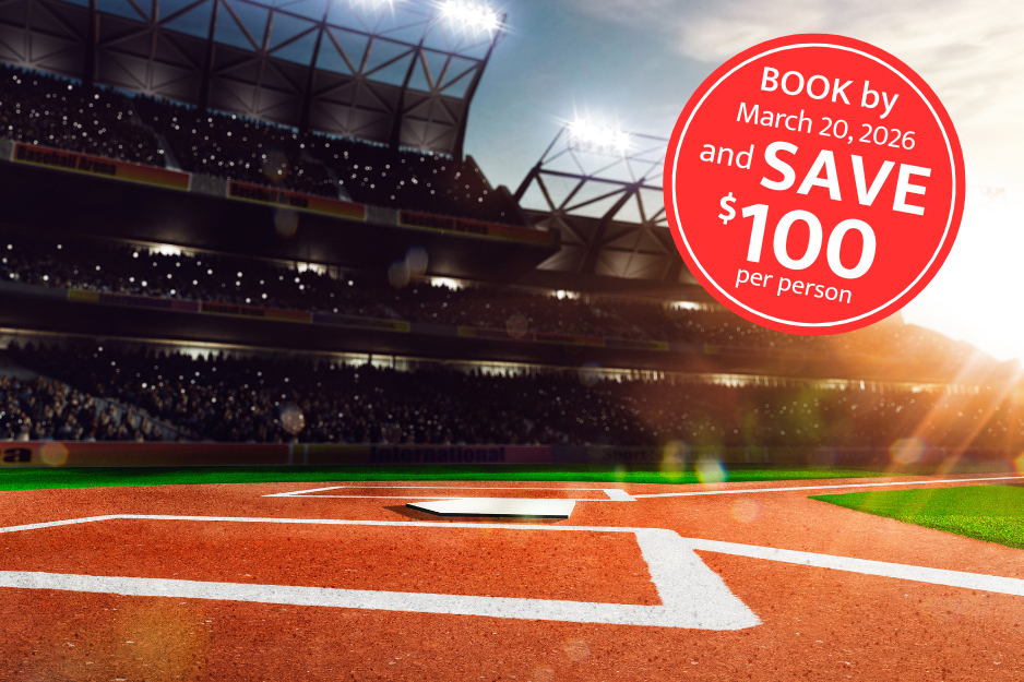 Baseball field with seating in the background