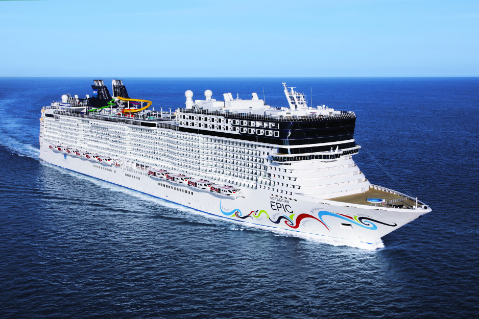 Norweigen's Epic Cruise Ship in Ocean
