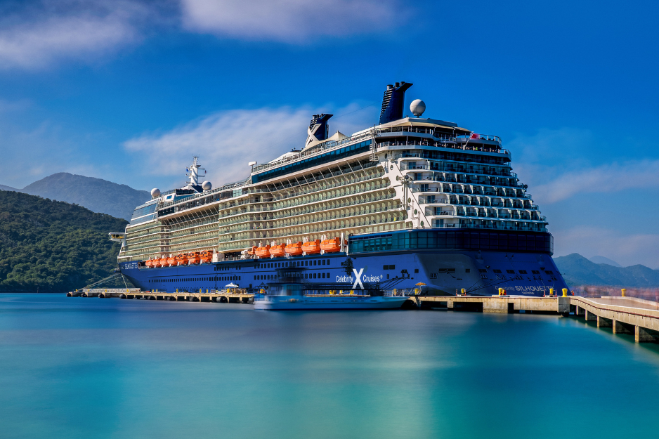 Celebrity Silhouette Cruise Ship at dock in the Caribbean