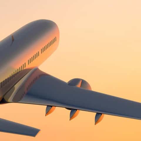 Airplane in the sky