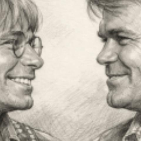 2 men talking
