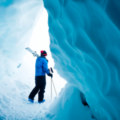 Skier in the snow