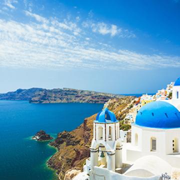 Church in Oia (Santorini, Greece).