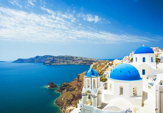 Church in Oia (Santorini, Greece).