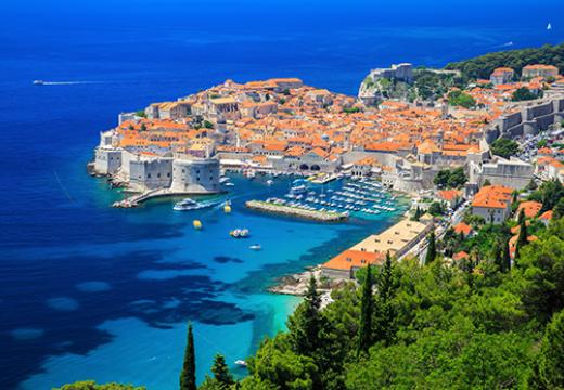 A panoramic view of the walled city, Dubrovnik Croatia