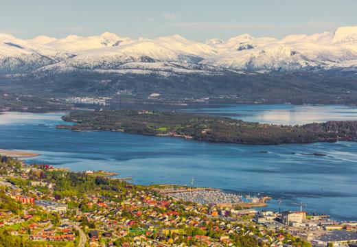 Fjords in Norway. Lillehammer municipality. Innlandet county. Norwegian Sea. Scandinavia.