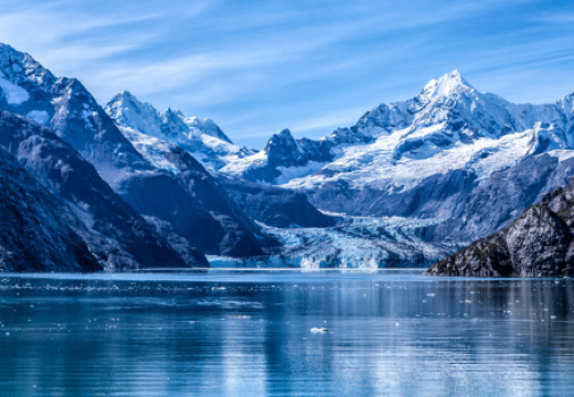 Mountains in Alaska off of water