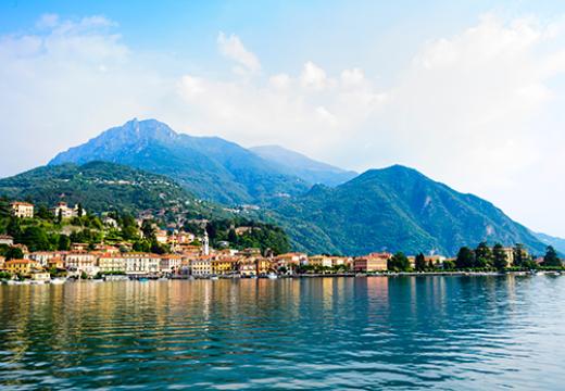 The town of Menaggio on the shore of Lake Como