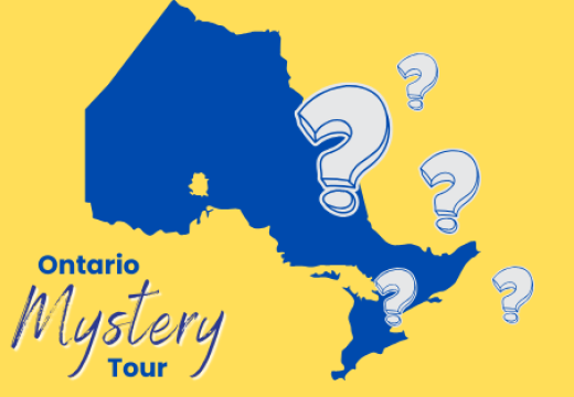 Ontario map outline with question marks