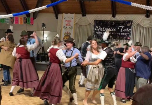people dancing the Schuhplattler at Concordia Oktoberfest