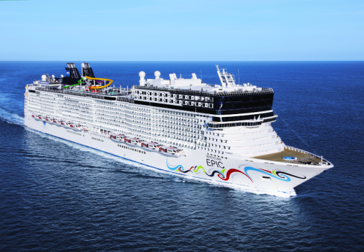 Norweigen's Epic Cruise Ship in Ocean