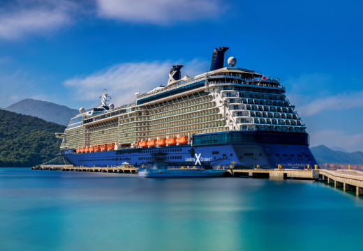 Celebrity Silhouette Cruise Ship at dock in the Caribbean