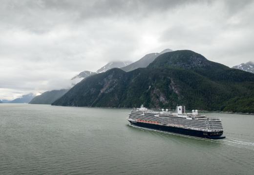 Holland America Line Cruise Ship sailing in Alaska