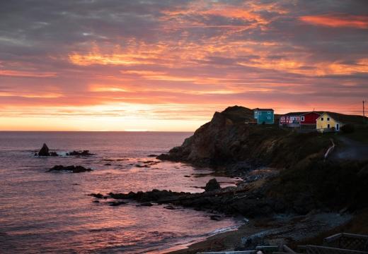 Canada Newfoundland Twillingate village, sunset