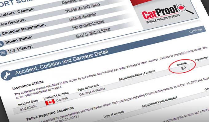 Car Proof Vehicle Reports