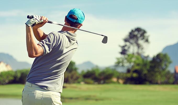 Golfer on Golf Course