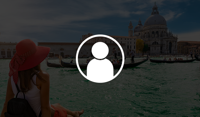White person icon over a black background
