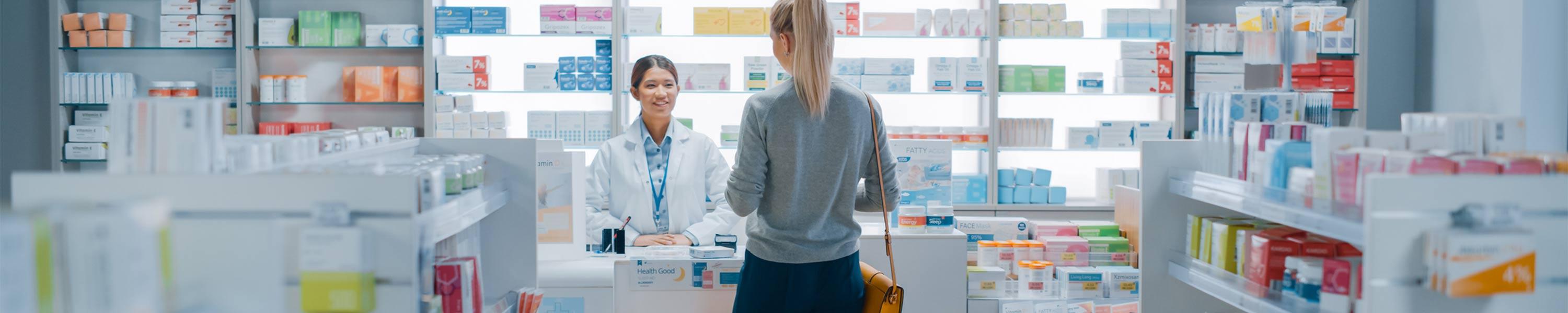 Woman being assisted by a pharmacist