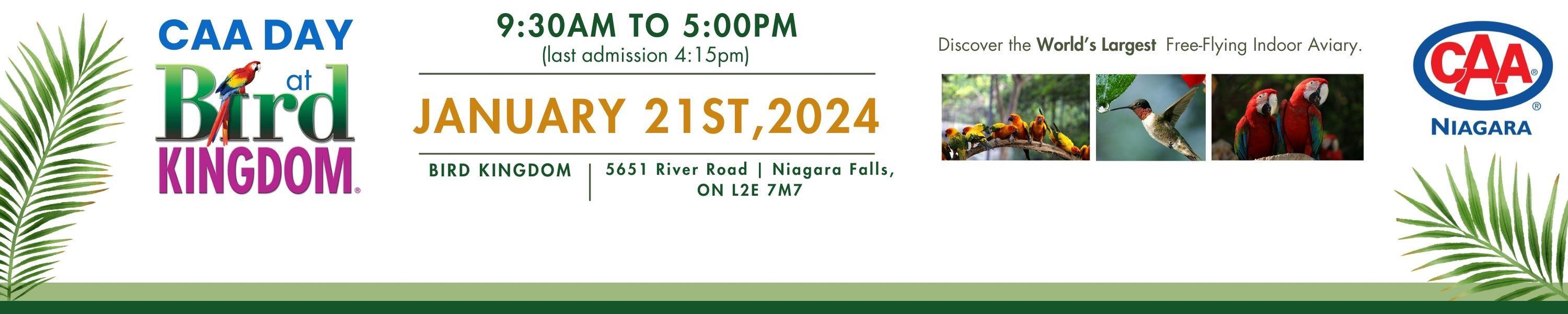 CAA Day at Bird Kingdom CAA Niagara