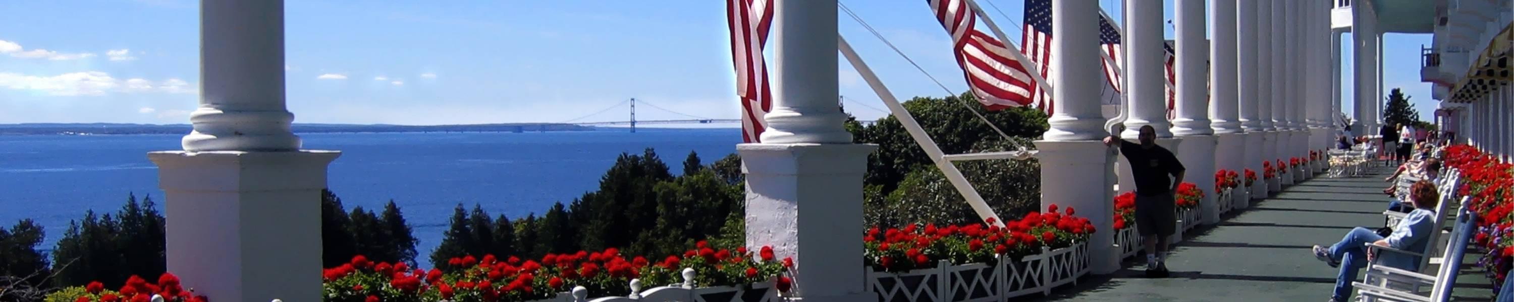 Deck of Grand Hotel in Mackinac Island