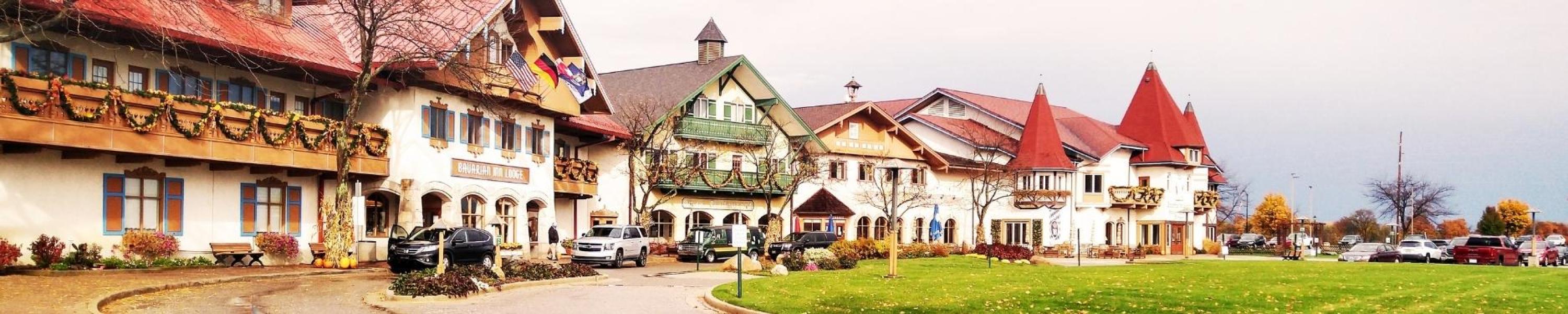 European style buildings in Frankenmuth, MI