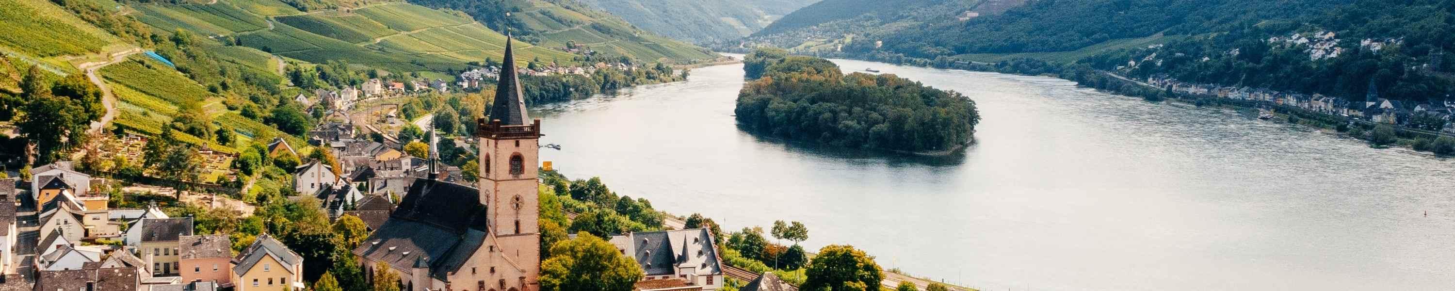 The Rhine River during the end of summertime