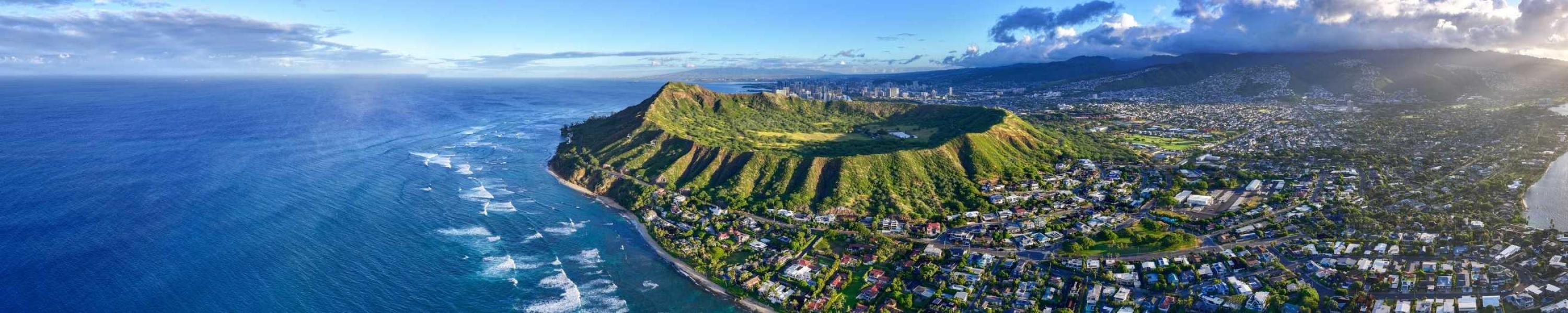 Diamond Head crater, an iconic landmark of Hawaii.