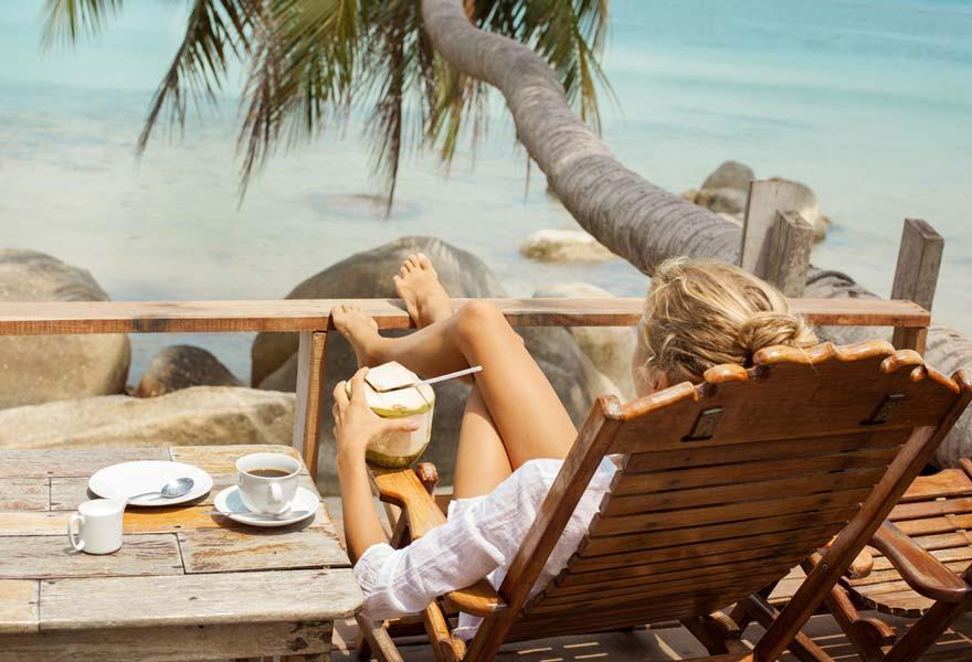 Women relaxing on Vacation