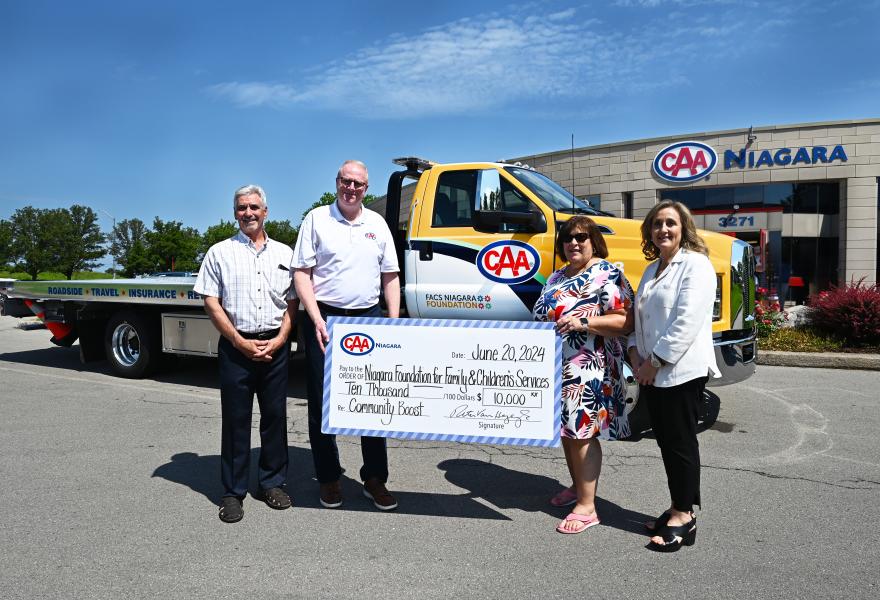 CAA Niagara presents FACS Niagara Foundation with $10,000 donation