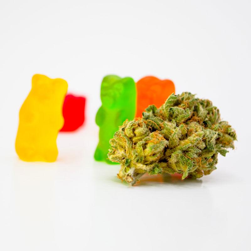 Marijuana and gummy bears together