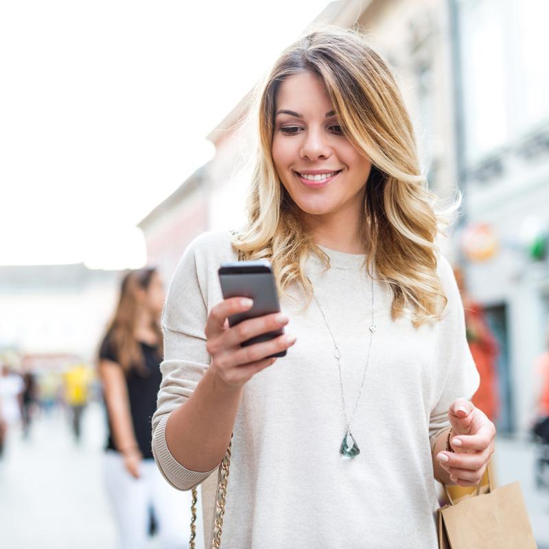 Girl Using Her Phone