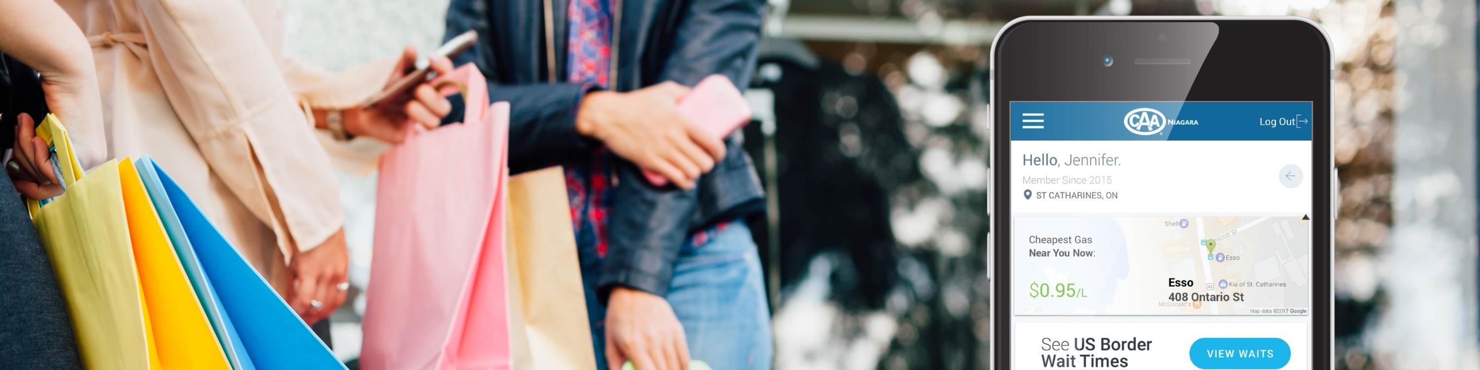 Members shopping and using the CAA App
