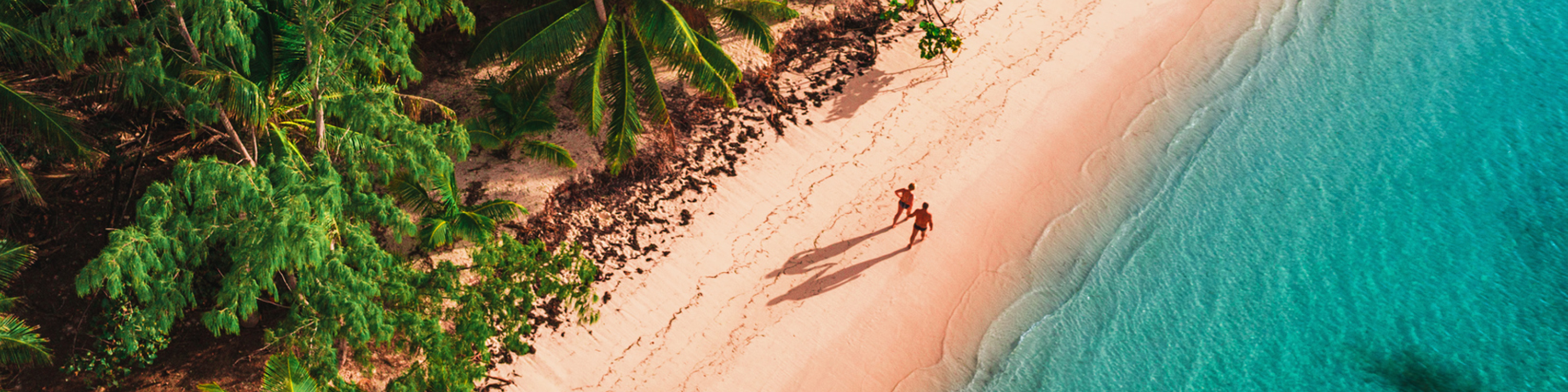Aerial view of tropical island beach, Dominican Republic